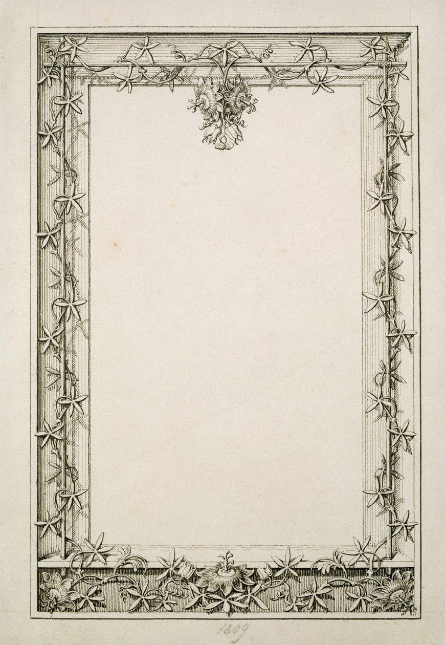 सजावटी सीमा, 1809 (कागज पर कलम और स्याही) द्वारा फिलिप ओटो रन