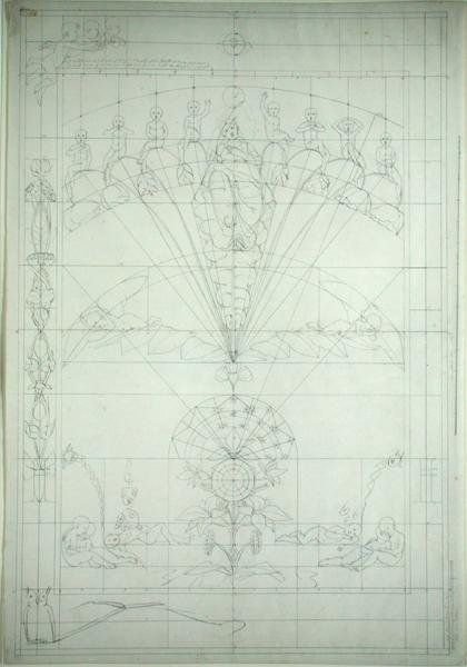 रात (प्रारंभिक अध्ययन), 1803 (कागज पर कलम और काली स्याही) द्वारा फिलिप ओटो रन