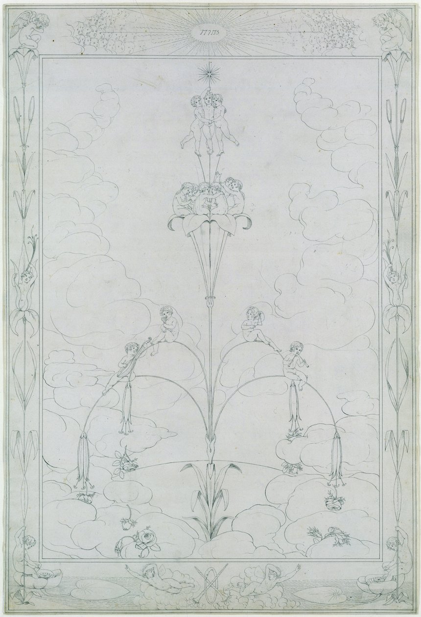 सुबह, 1803 (कागज पर स्याही) (141681 भी देखें) द्वारा फिलिप ओटो रन