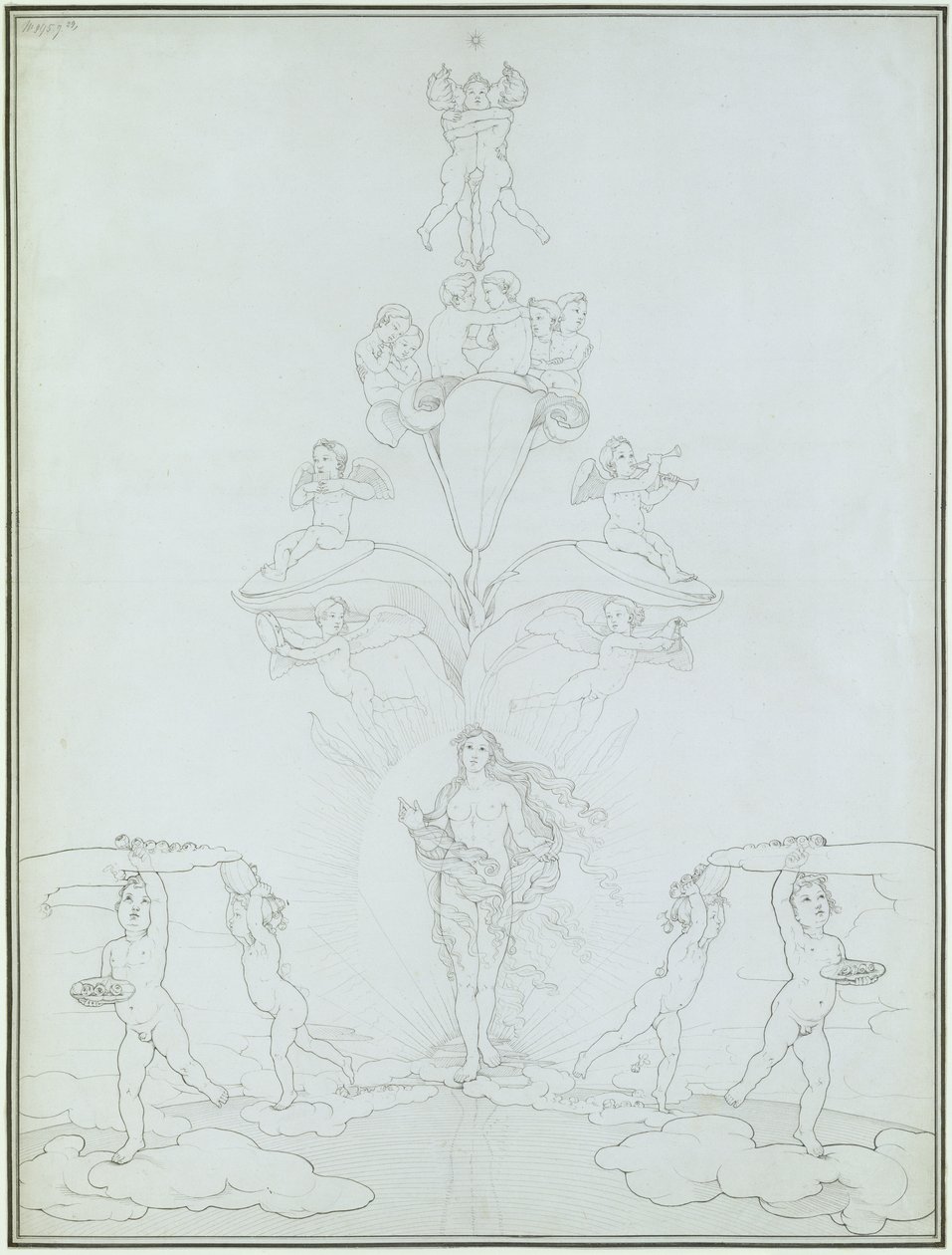 सुबह, 1803 (कागज पर स्याही) द्वारा फिलिप ओटो रन