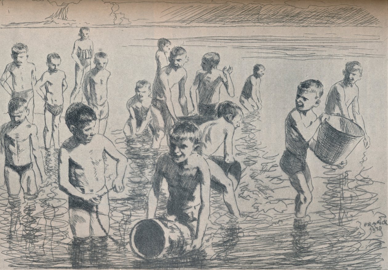लड़कों के स्नान, c1911 द्वारा फिलिप फ्रेंक