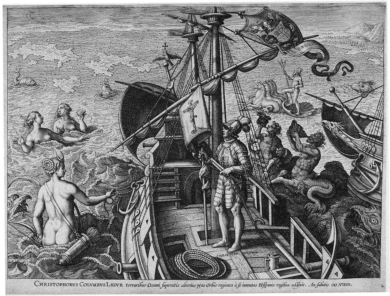 क्रिस्टोफर कोलंबस Ligurian अमेरिकियों Retectio, 1591 द्वारा फिलिप गाले