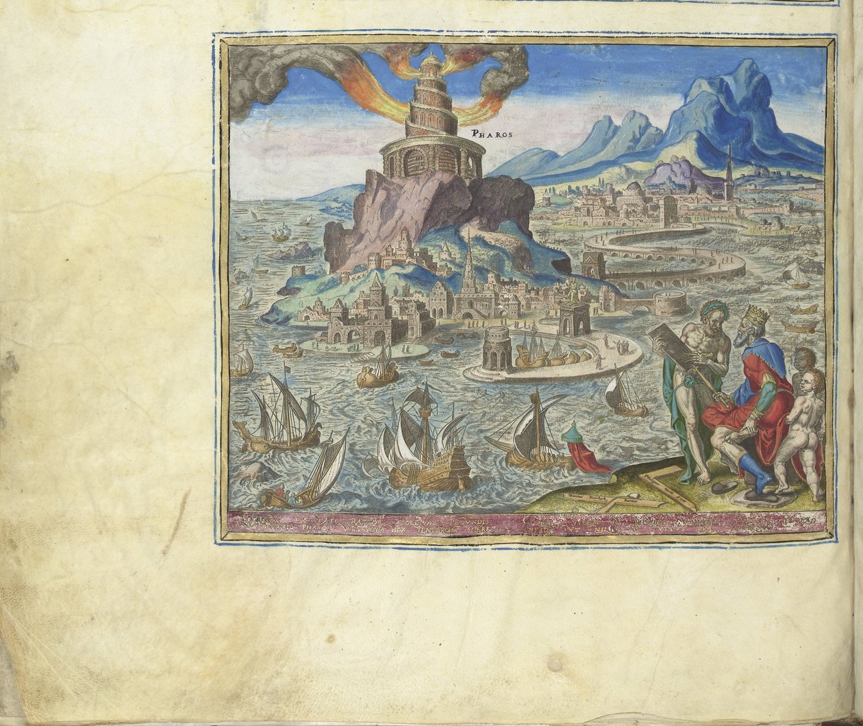 अलेक्जेंड्रिया में द लाइटहाउस द सीरीज़ ऑफ़ द वर्ल्ड, 1572 से द्वारा फिलिप गाले