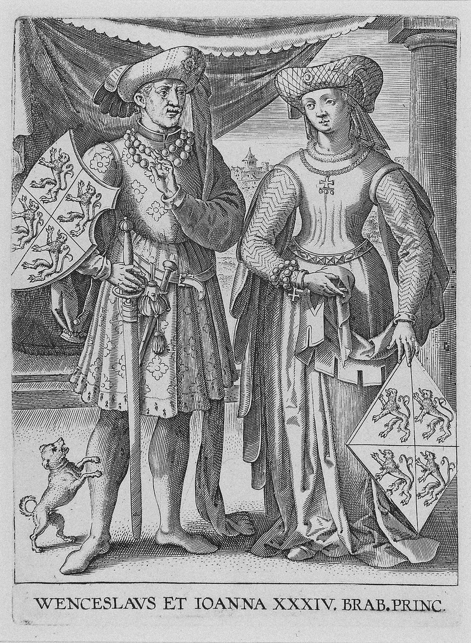 Wenceslaus I, लक्समबर्ग के ड्यूक और जोआना, Duchess of Brabant, ca. 1600 द्वारा फिलिप गाले