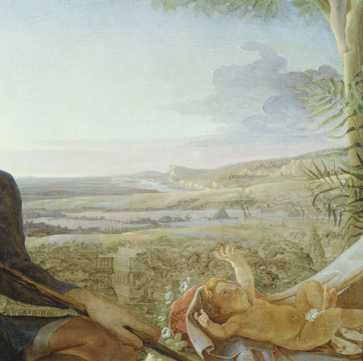 मिस्र में रेस्ट फ़्लाइट से क्राइस्ट बच्चा और परिदृश्य, 1805-06 (141645 का विस्तार) द्वारा फिलिप ओटो रन