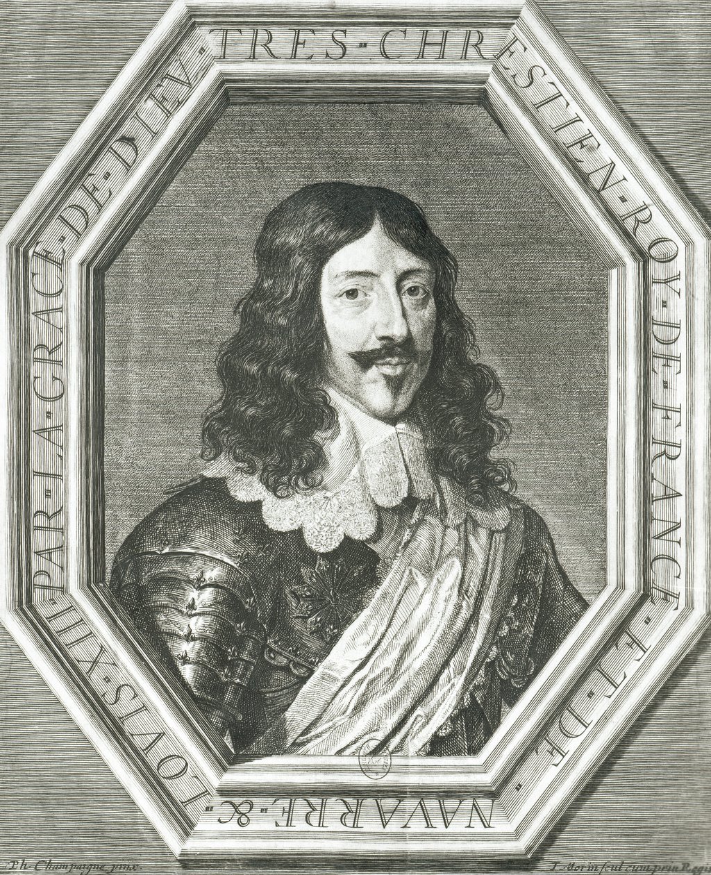 जीन मोरिन द्वारा उत्कीर्ण लुई XIII (1601-43) का चित्रण द्वारा फिलिप डी चंपेनगे