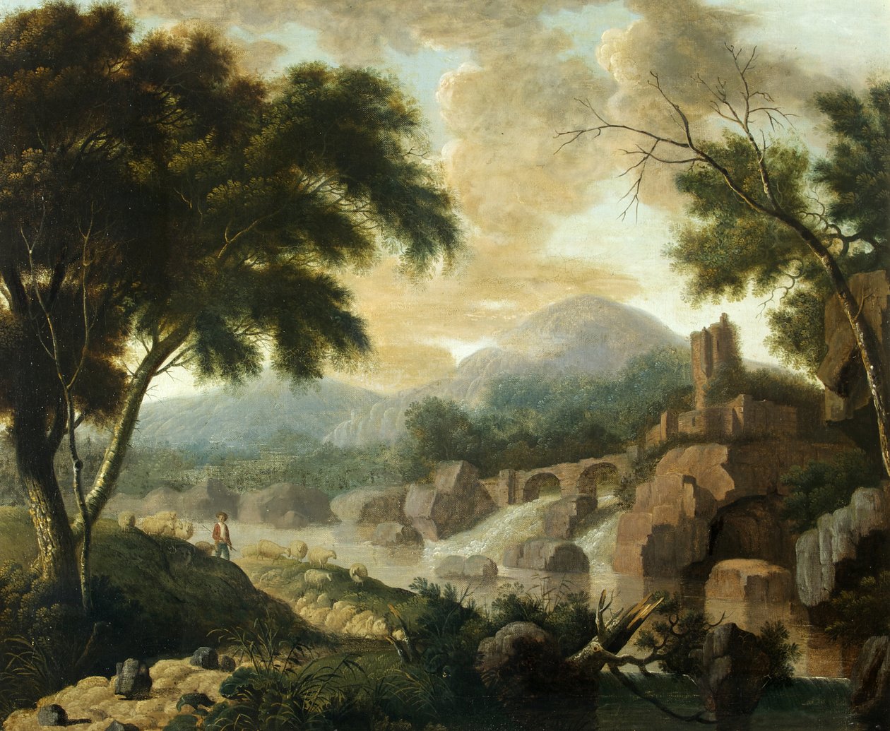 रेजिंग नदी के साथ लैंडस्केप, 1760-1800 द्वारा फिलिप जैक्स डी लाउटरबर्ग