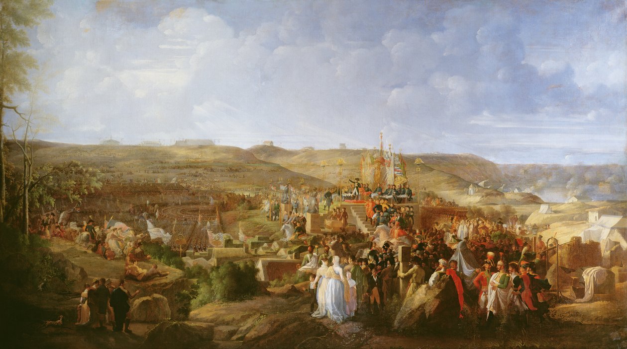 16 अगस्त, 1804, 1806 को क्रॉस ऑफ द ऑनर ऑफ द ऑनर वितरित करने वाले बोलोग्ने के शिविर में नेपोलियन द्वारा फिलिप अगस्टे हेनेस्पिन
