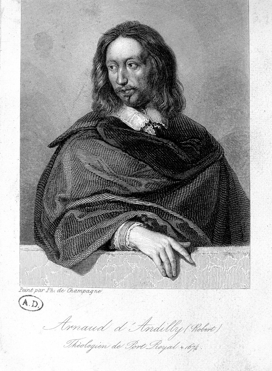 रॉबर्ट अरनॉड डी एंडिली (1589-1674), पोर्ट रॉयल डेस चैंप्स (पोर्ट-रॉयल-डेस-चैंप्स) के धर्मशास्त्री। पीएच डी शैम्पेन द्वारा उत्कीर्णन। द्वारा फिलिप डे (बाद में)