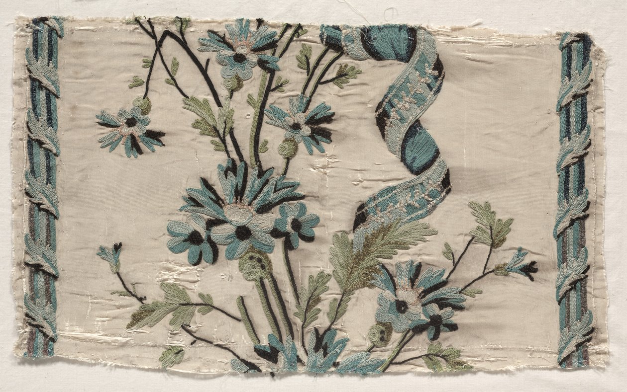 कढ़ाई के दो टुकड़े, 1723-1774। द्वारा फिलिप डी लासेल