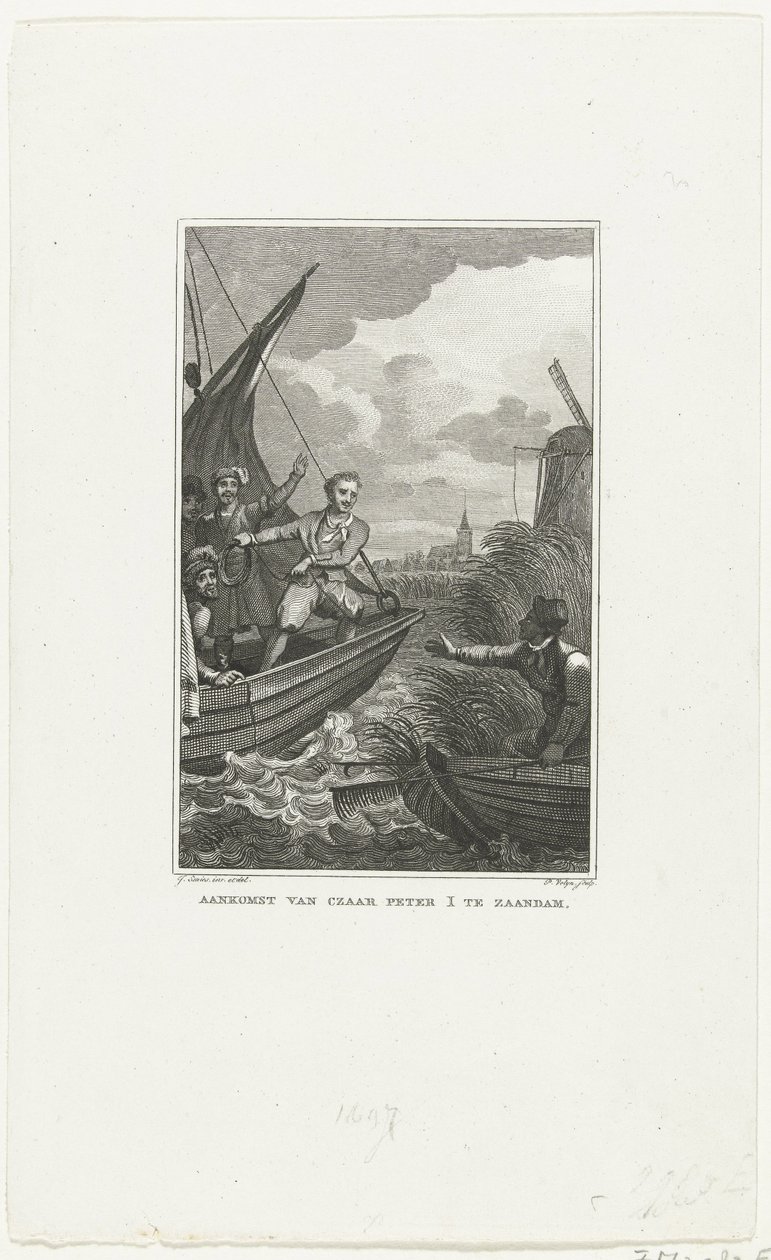 ज़ंडम में ज़ार पीटर द ग्रेट का आगमन, 1697, c. 1829 द्वारा फिलिप वेलिज्नी
