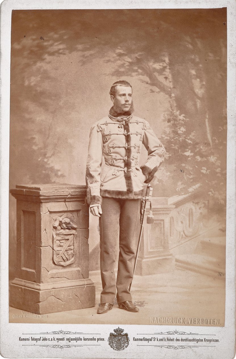 रुडोल्फ, ऑस्ट्रिया के क्राउन प्रिंस 1858-1889, सीए 1880-1885। द्वारा फोटो स्टूडियो सीके ड्वोर्नी प्राग।