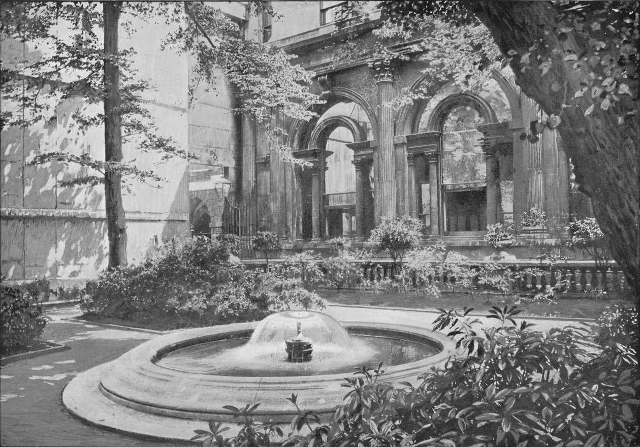 बैंक ऑफ इंग्लैंड फाउंटेन, सिटी ऑफ़ लंदन, c1910 1911 द्वारा सचित्र एजेंसी