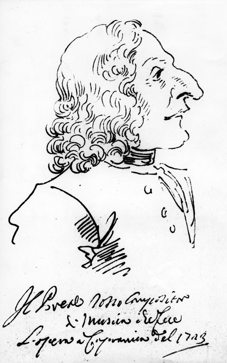 एंटोनियो विवाल्डी, 1723 (कलम और स्याही) द्वारा पियर लियोन घेजी
