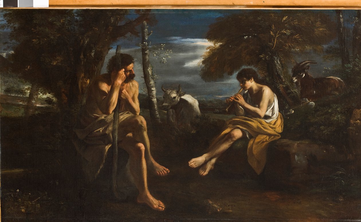 मर्क पुटिंग आर्गस टू स्लीप, c.1645-55 द्वारा पियर फ्रांसेस्को मोला