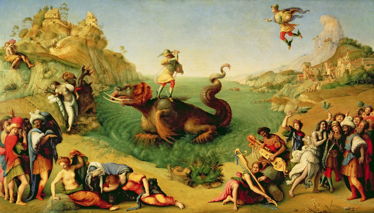 पर्सस रेसक्यूइंग एंड्रोमेडा, c.1510-13 (तेल कैनवास) द्वारा पिएरो डी कोसिमो