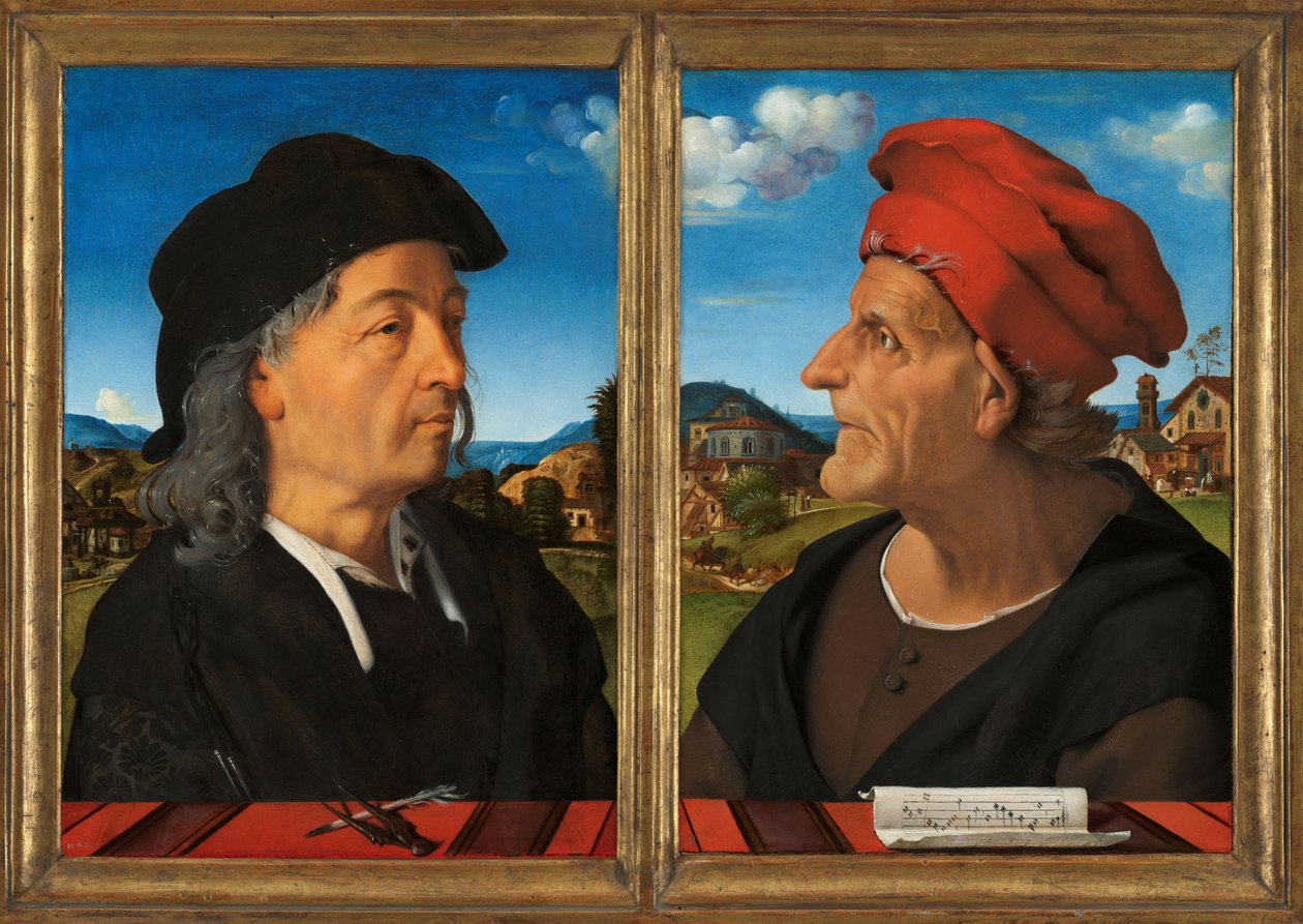 Giuliano और फ्रांसेस्को Giamberti da Sangallo के चित्र, 1482-1485। द्वारा पिएरो डी कोसिमो