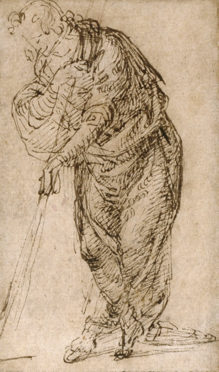 एक कर्मचारी पर खड़े चित्रा झुकना, c.1510 द्वारा पिएरो डी कोसिमो