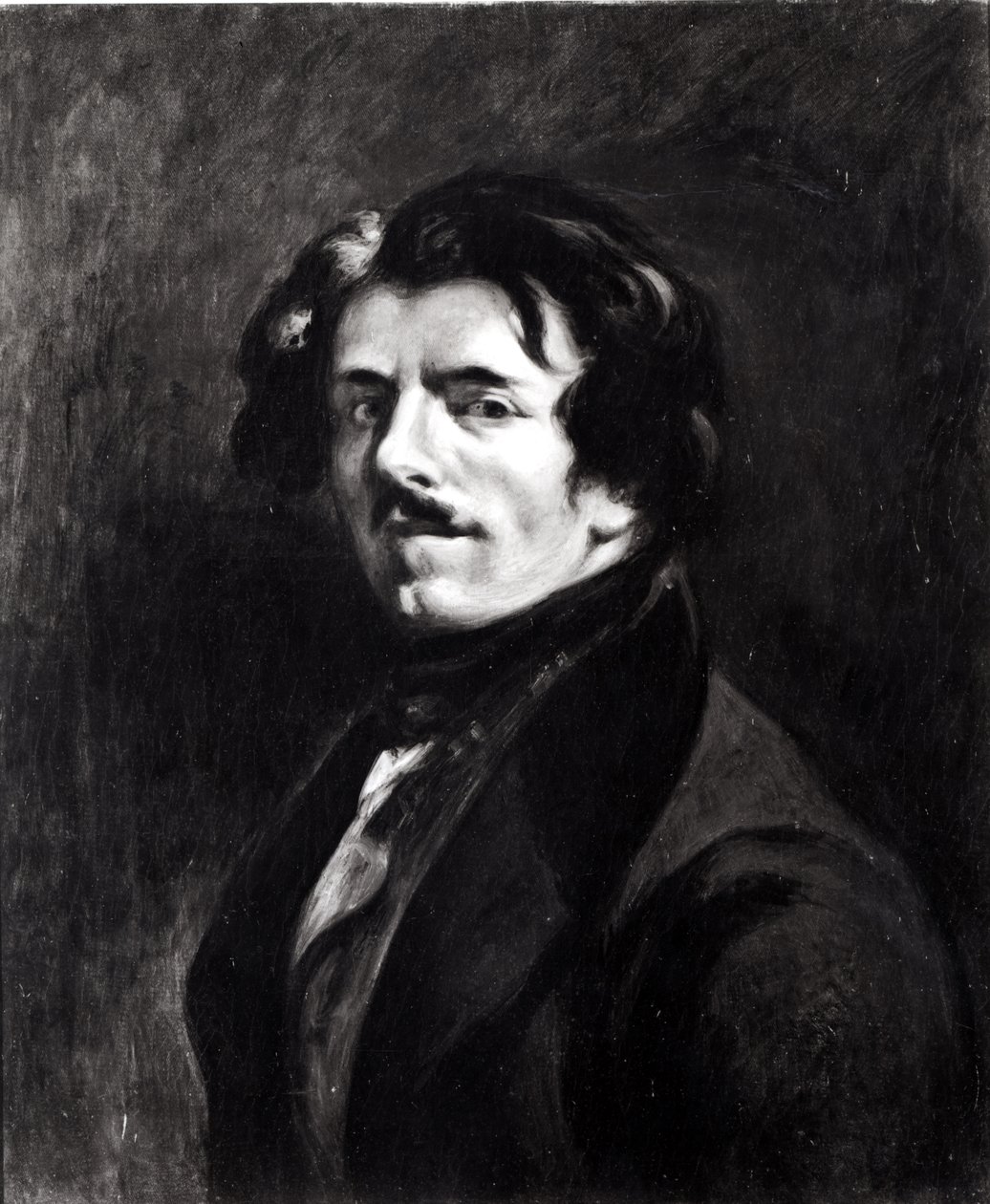 1834, 1874 के आत्म चित्र के बाद यूजीन डेलाक्रोइक्स (1798-1863) का पोर्ट्रेट द्वारा पियरे एंड्री