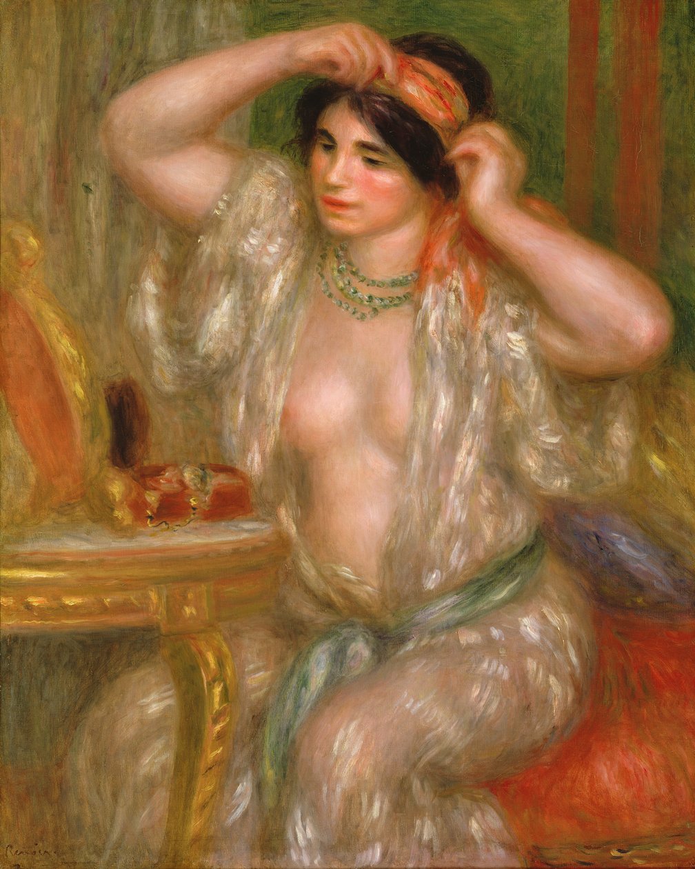 गैबरिएल एट द मिरर, 1910 द्वारा पियरे अगस्टे रेनॉयर