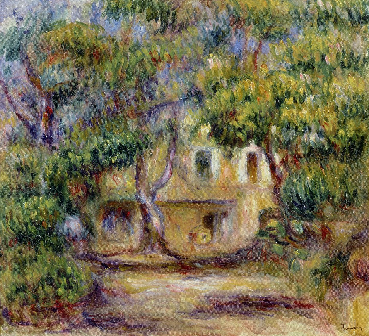 लेस कॉललेट पर फार्म, c.1915 द्वारा पियरे अगस्टे रेनॉयर