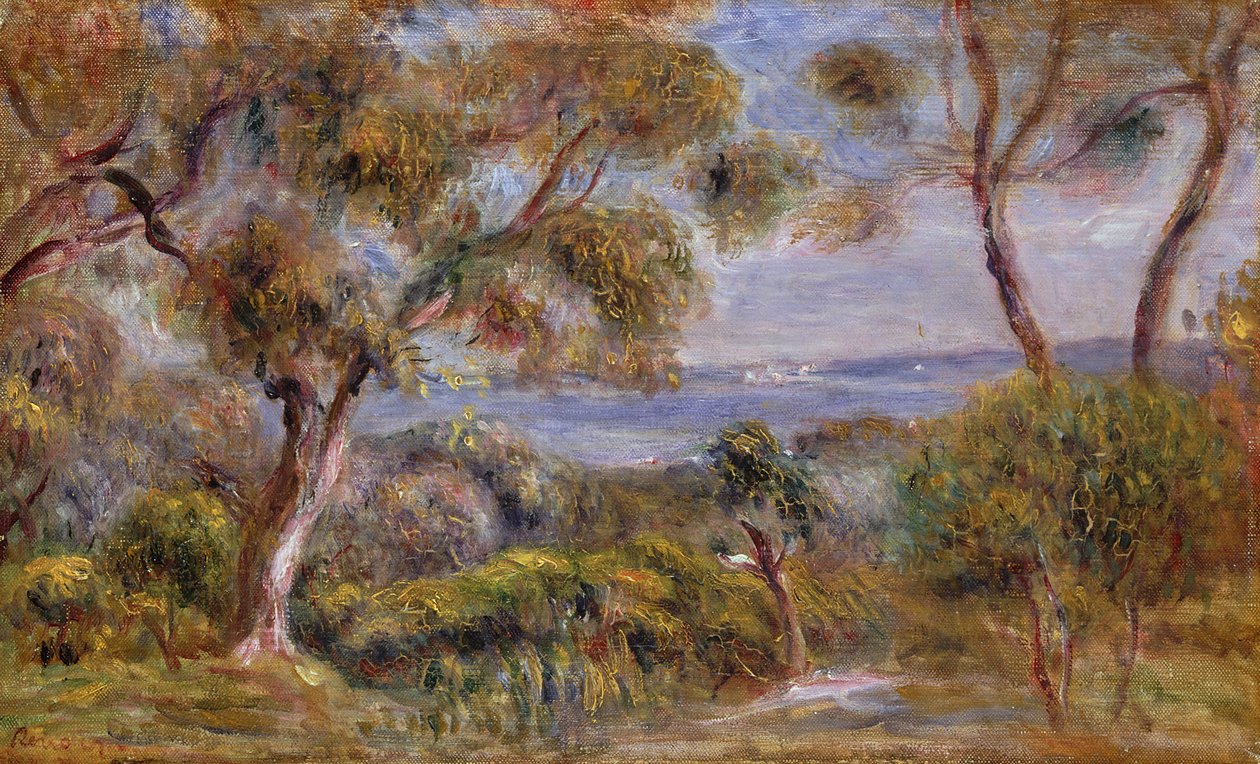 Cagnes पर सागर, c.1910 द्वारा पियरे अगस्टे रेनॉयर