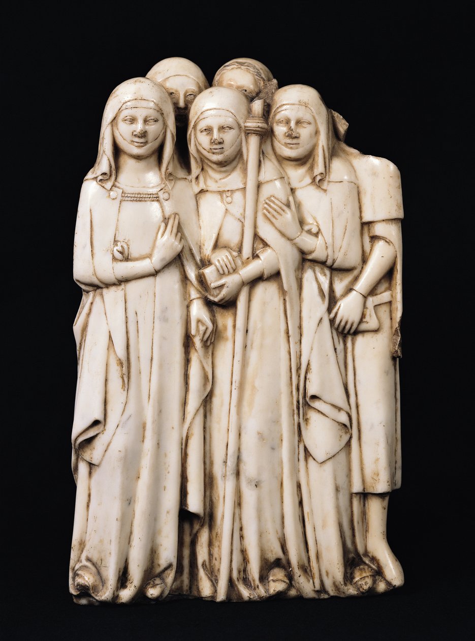 एलिनोर्दा, पोप क्लेमेंट VI (1291-1352) की बहन और उसके बच्चे क्लेमेंट VI, La Chaise-Dieu (संगमरमर) के मकबरे से द्वारा पियरे बोय
