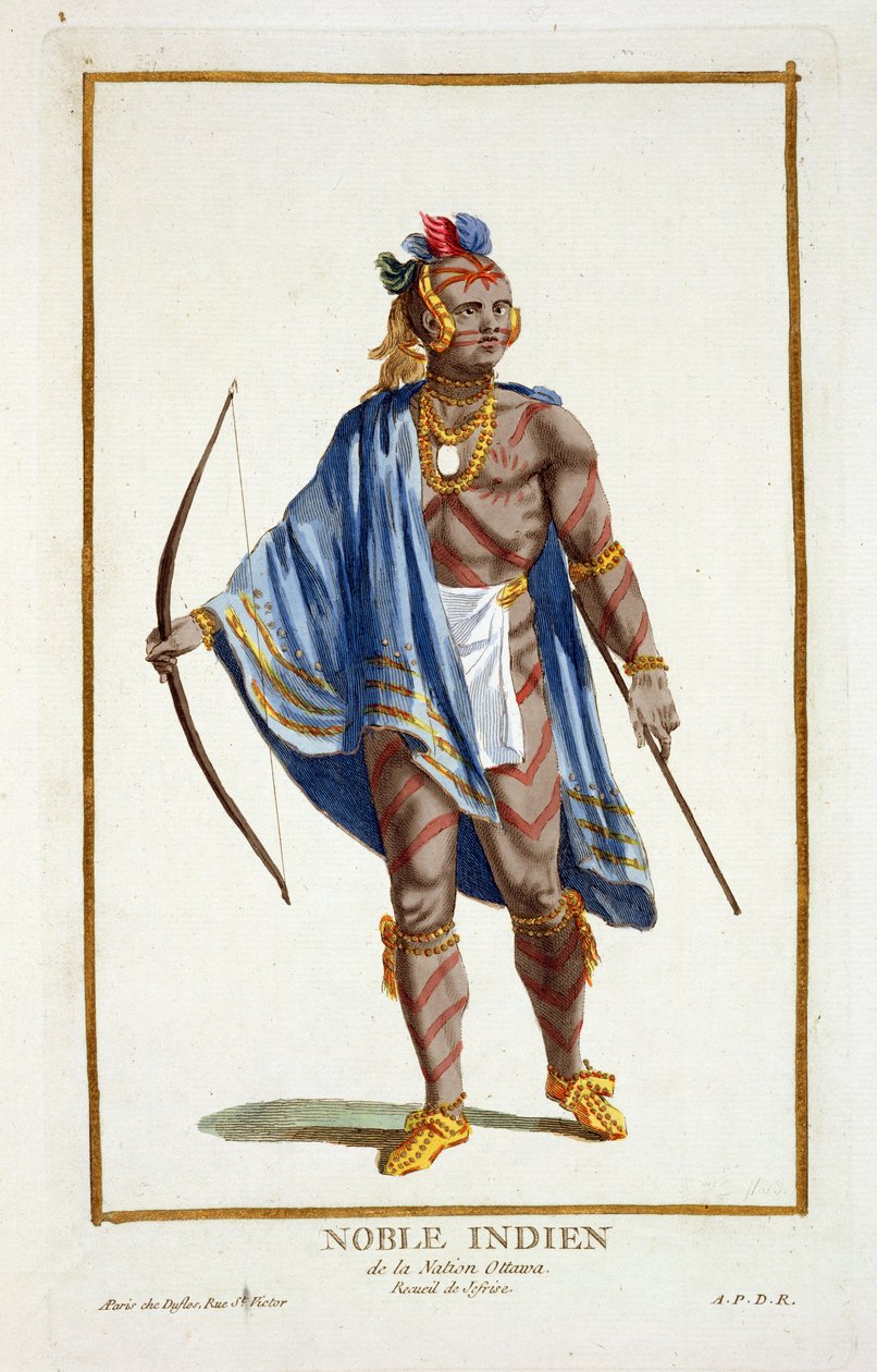 ओटावा राष्ट्र से एक महान भारतीय, 1780 द्वारा पियरे डुफोलोस