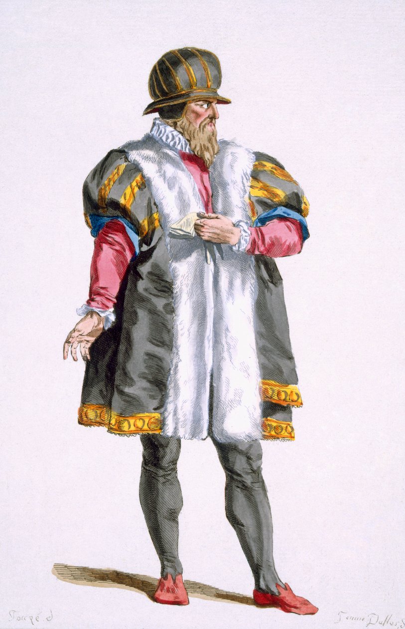 लीपज़िग के एक सीनेटर ने &39;कलेक्शंस ऑफ़ प्रिंट्स, रिप्रेजेंटिंग रेंजेस एंड डिग्नाइट्स, फॉलोइंग ऑफ द कॉस्ट्यूम ऑफ ऑल एग्जिस्टिंग नेशंस&39;, 1780 (हाथ से रंगा हुआ उत्कीर्णन) प्रकाशित किया द्वारा पियरे डुफोलोस