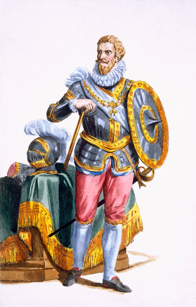 एलेसेंड्रो फ़ार्निस (1546-92) ड्यूक ऑफ़ पर्मा &39;से&39; प्रिंट्स का संग्रह, सभी मौजूदा राष्ट्रों की वेशभूषा का अनुसरण करते हुए, रंग और डिग्नाइट्स का प्रतिनिधित्व करते हुए &39;, 1780 में प्रकाशित (हाथ से रंगा हुआ) द्वारा पियरे डुफोलोस