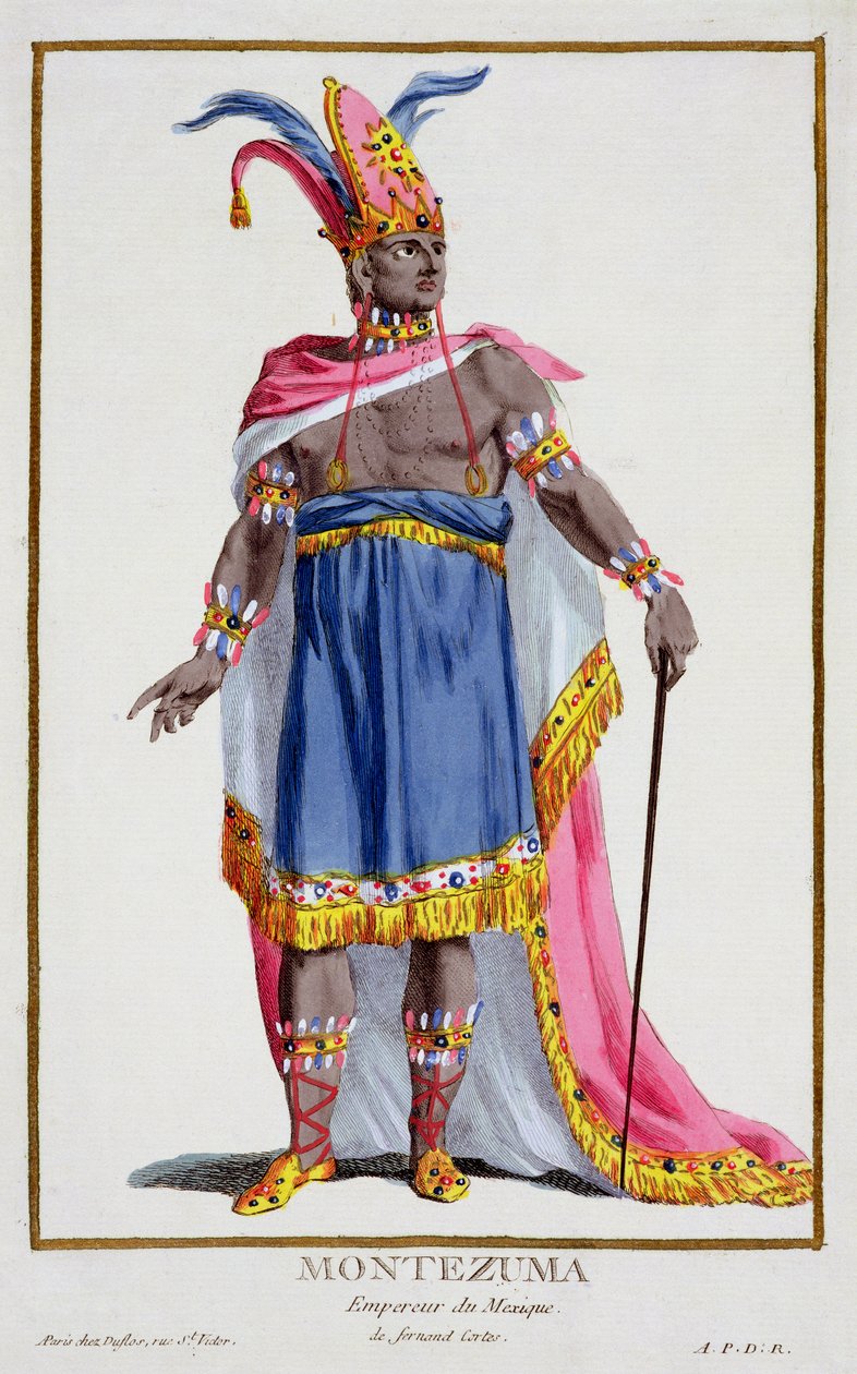 मोंटेज़ुमा, मैक्सिको का सम्राट (1466-1520) 1780 द्वारा पियरे डुफोलोस