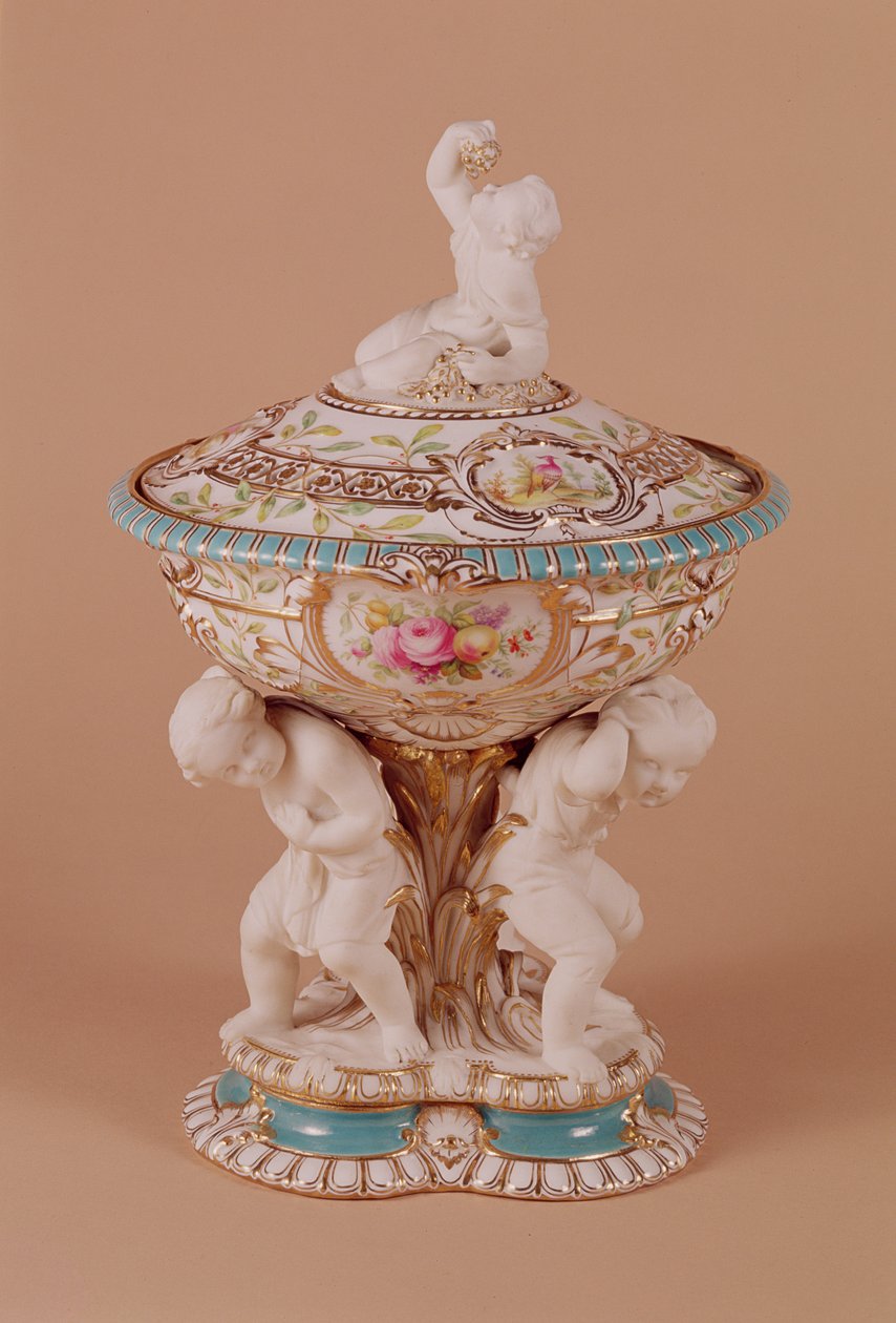 मिंटन फूलदान, c.1854 (चीनी मिट्टी के बरतन) द्वारा पियरे एमिल जीनस्ट