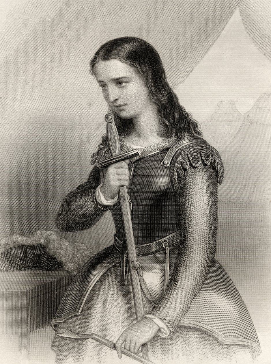 जोय ऑफ आर्क (1412-31) मैरी कॉर्डन क्लार्क, 1858 द्वारा &39;विश्व प्रसिद्ध महिला&39; से चित्रण द्वारा पियरे गुस्तावे यूजीन स्टाल