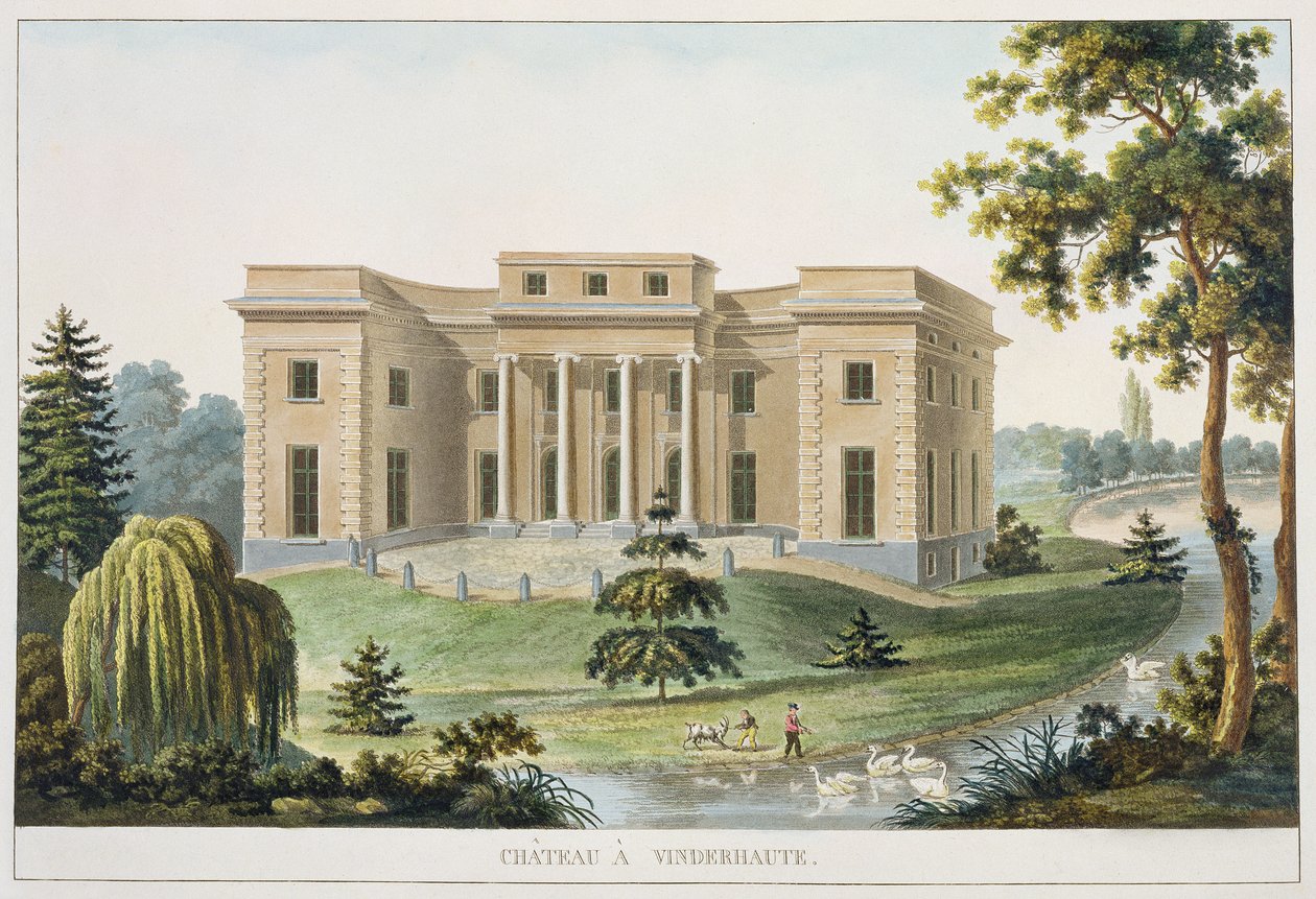 पियरे जैक्स गोएथेगुएर द्वारा &39;द चॉइस ऑफ मॉन्यूमेंट्स, मोस्ट अवेटेड बिल्डिंग एंड हाउस ऑफ द नीदरलैंड्स&39; से विंदरहौत में चेटू, 1827 (जलीय) प्रकाशित द्वारा पियरे जैक्स गोएटगेबुअर