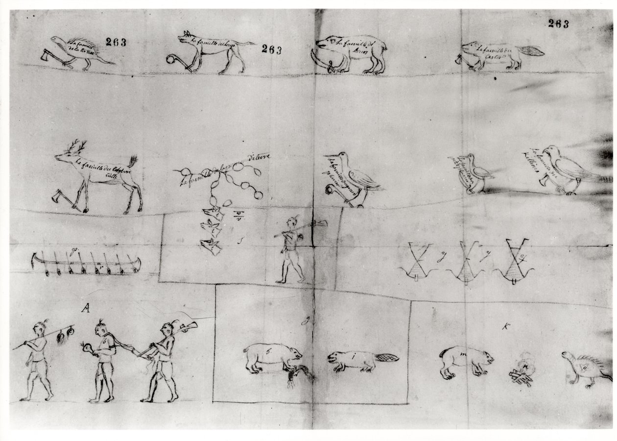 Iroquois पोर्टोग्राम, 12 जुलाई 1666 द्वारा पियरे जोसेफ चूमोनेट