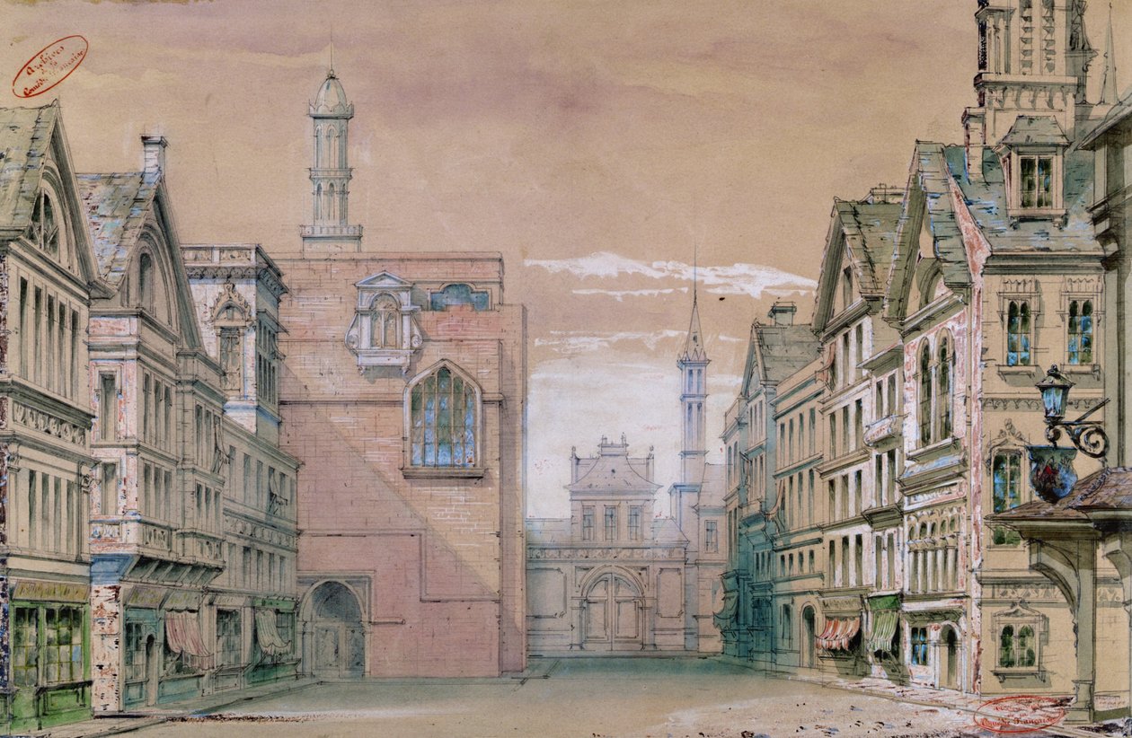 अल्फ्रेड डे Vigny (1797-1863), 1829 द्वारा वेनिस के लिए गॉथिक पर्दा द्वारा पियरे ल्यूक चार्ल्स सिसेरी