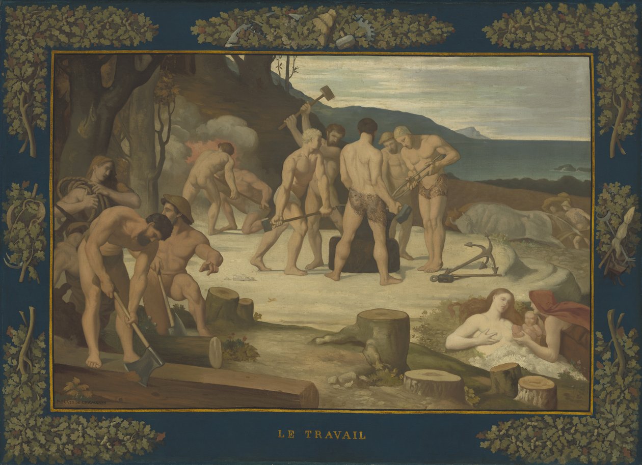 काम, c.1863 द्वारा पियरे पुविस डी चवनेस