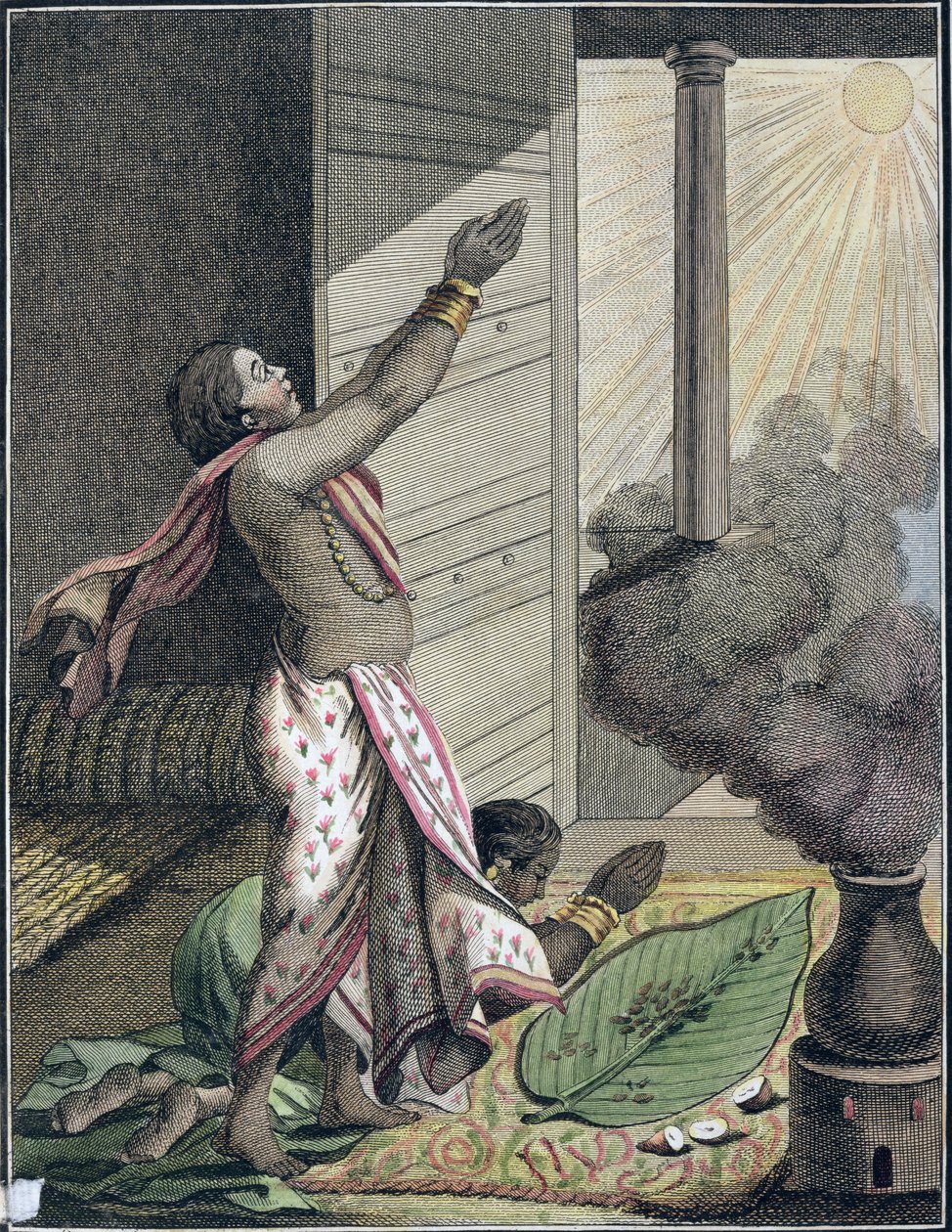 पॉंगर त्योहार, भारत, &39;जर्नी टू इंडिया, ओरिएंटल्स एंड चाइना&39; से, पियरे सोनारैट द्वारा, पोइसन द्वारा उत्कीर्ण, 1782 (रंग उत्कीर्णन) द्वारा प्रकाशित द्वारा पियरे सोनारत