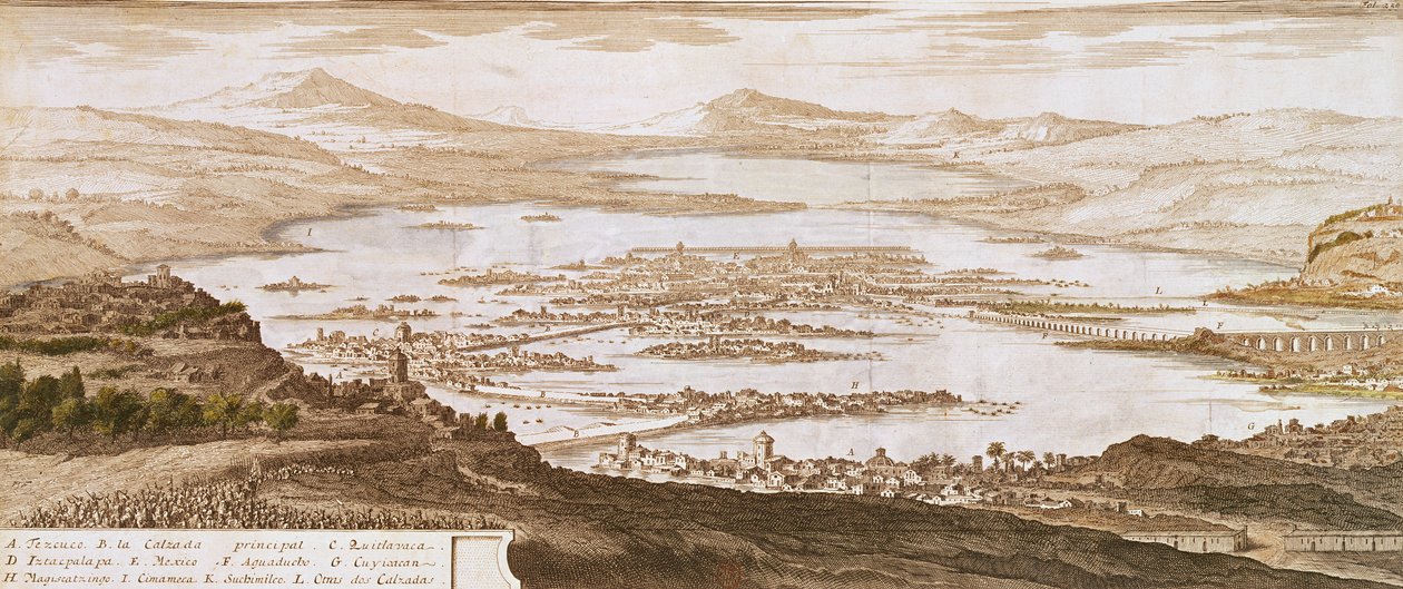 अलेक्जेंडर वॉन हम्बोल्ड्ट (1769-1859) 1810 द्वारा &39;वॉयस ऑक्स रीजन्स इक्विनॉक्सलेस डू नोव्यू कॉन्टिनेंट&39; से मेक्सिको का शहर द्वारा पियरे एंटोनी मारचिस