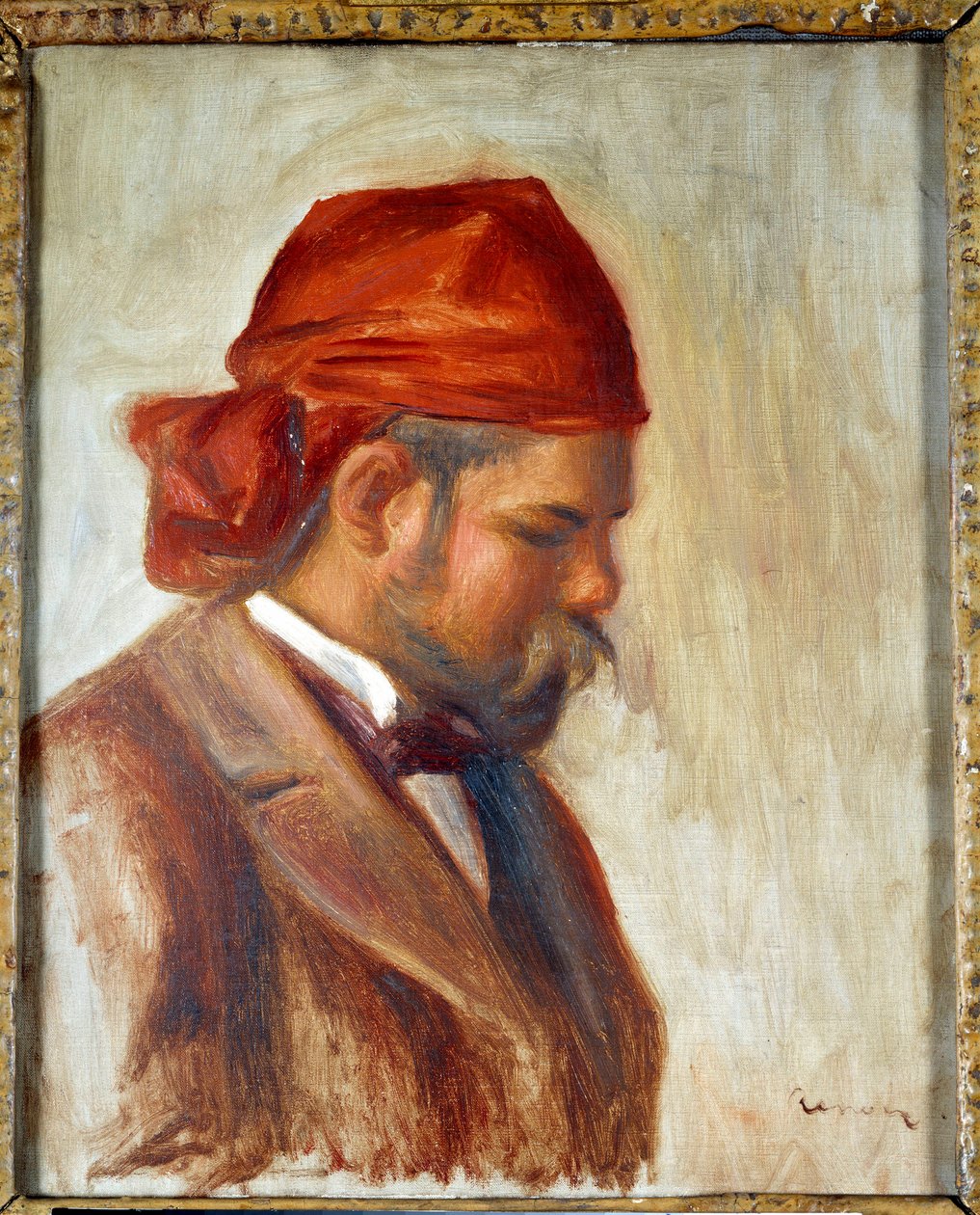 पियरे अगस्टे रेनॉयर (1841-1919), लगभग 1899 द्वारा, लाल दुपट्टे के साथ एम्ब्रोइज़ वोलार्ड (1868-1939), चित्रों का व्यापारी द्वारा पियरे अगस्टे रेनॉयर