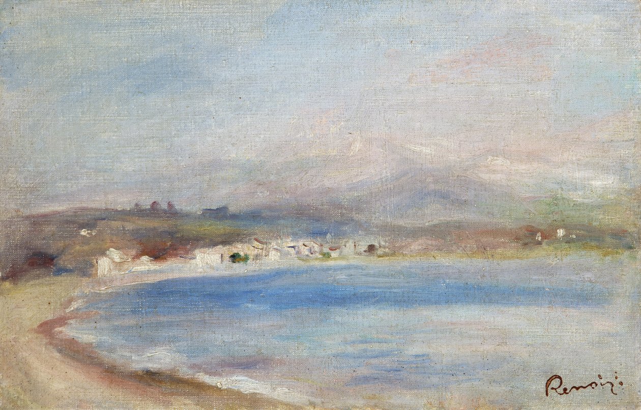 Cros de Cagnes, Sea, Mountains, c.1910 (कैनवास पर तेल) द्वारा पियरे अगस्टे रेनॉयर