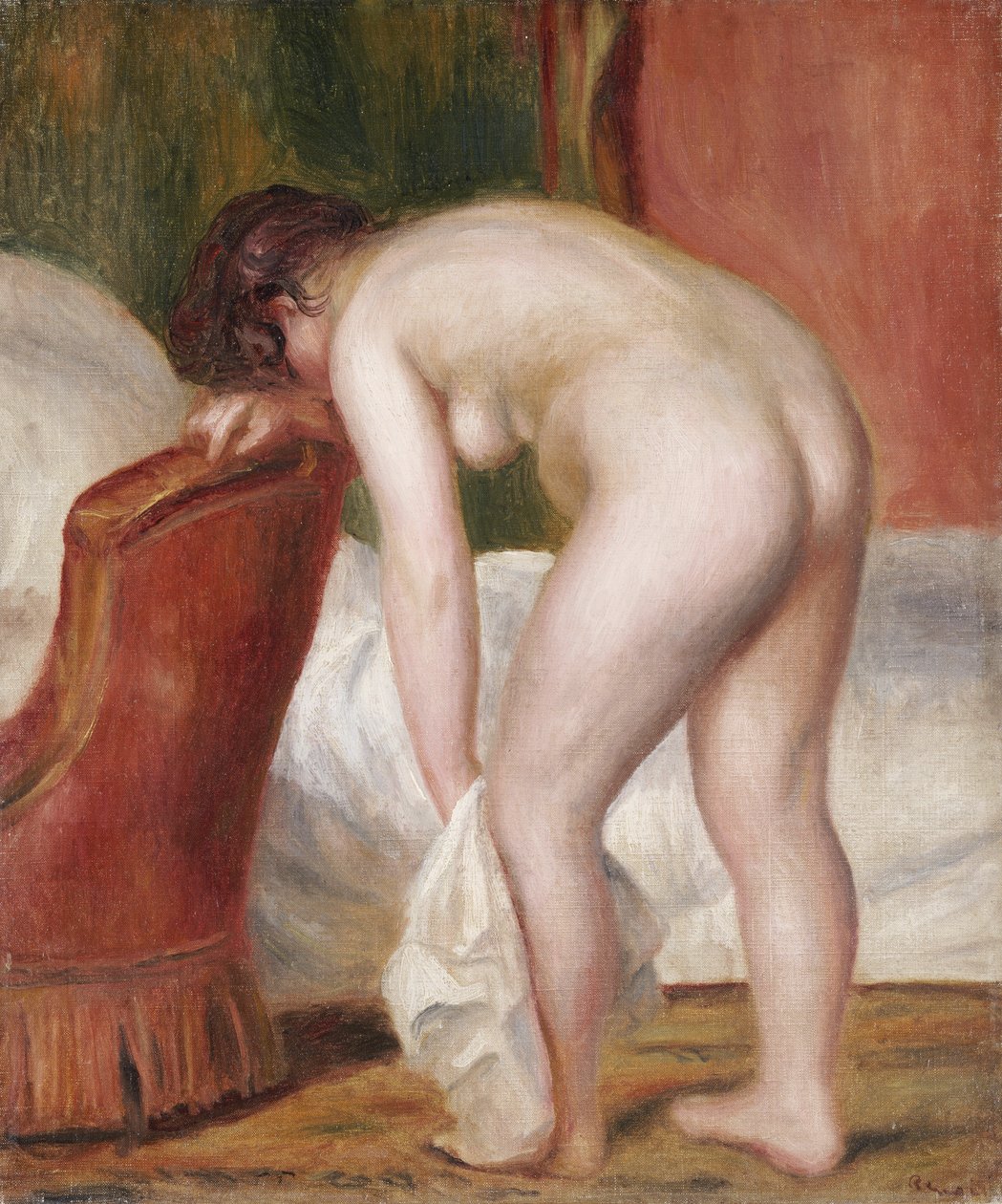 महिला नग्न सुखाने खुद, c.1909 द्वारा पियरे अगस्टे रेनॉयर