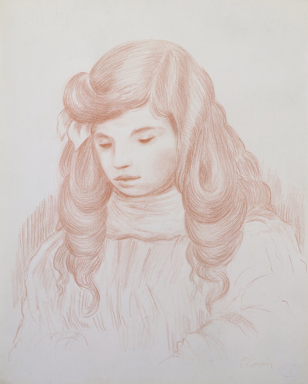 एक बच्चे का सिर, 1913 (sanguine) द्वारा पियरे अगस्टे रेनॉयर