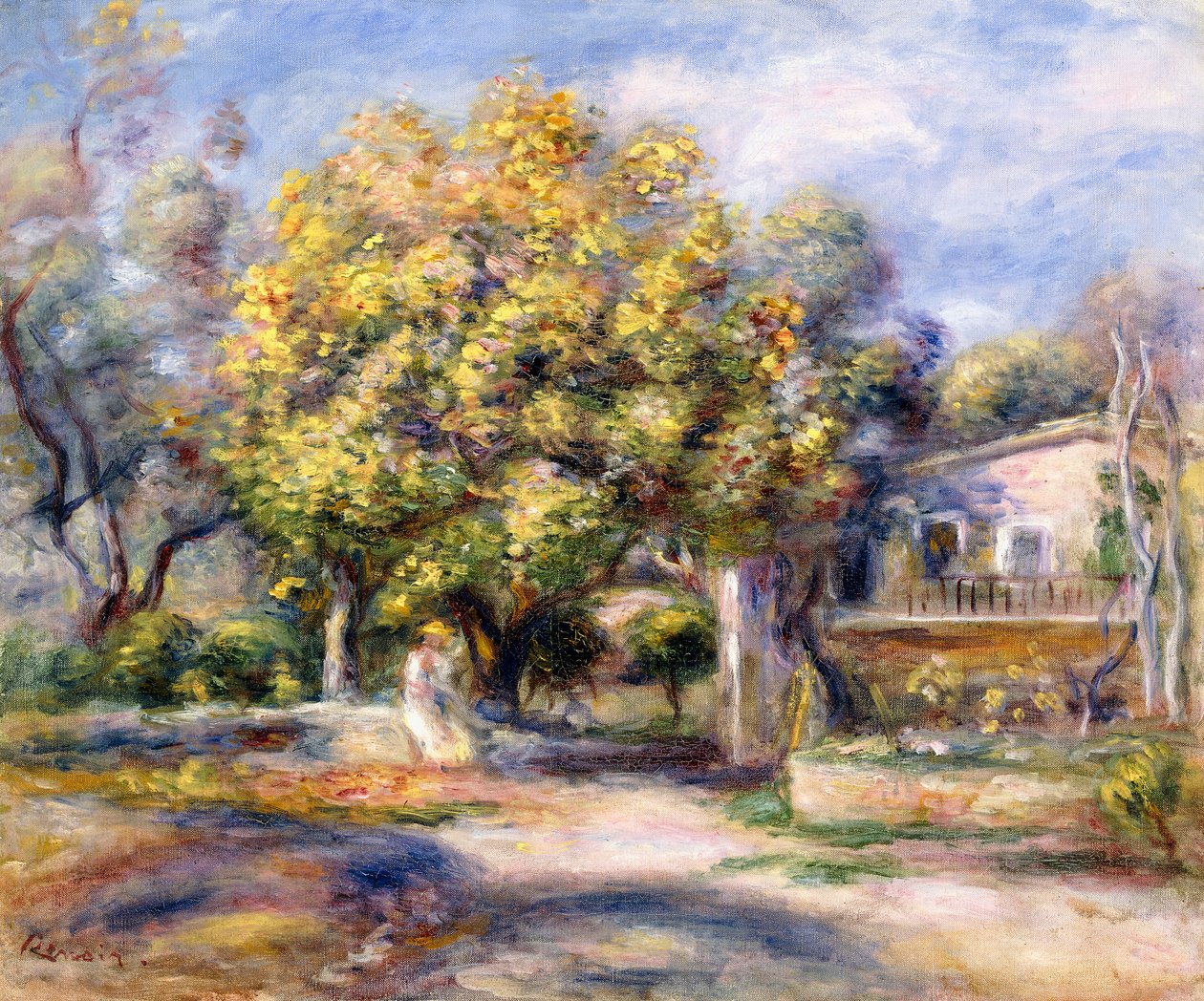 Cagnes में मकान, c.1905 द्वारा पियरे अगस्टे रेनॉयर