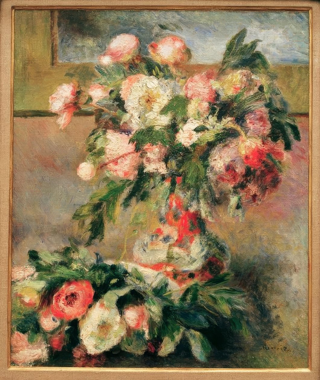 peonies द्वारा पियरे अगस्टे रेनॉयर