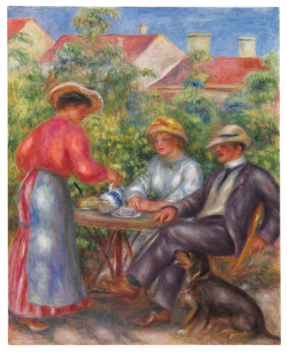 द कप ऑफ टी, या द गार्डन, c.1906-07 द्वारा पियरे अगस्टे रेनॉयर