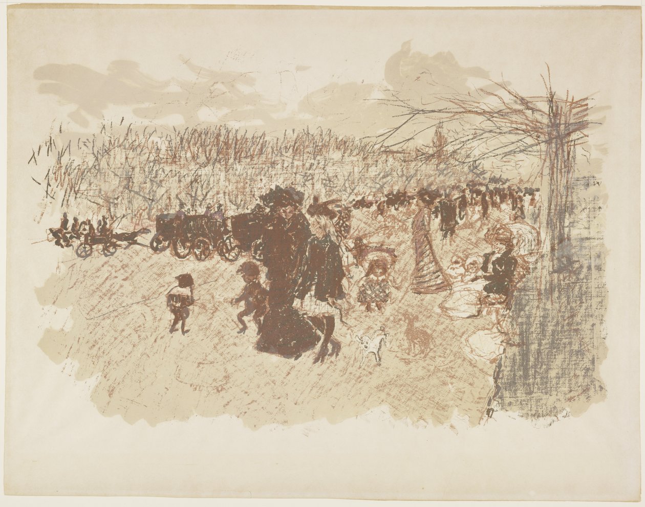 Bois de Boulogne में एवेन्यू, सी। 1898 (1899 में प्रकाशित) द्वारा पियरे बोनार्ड