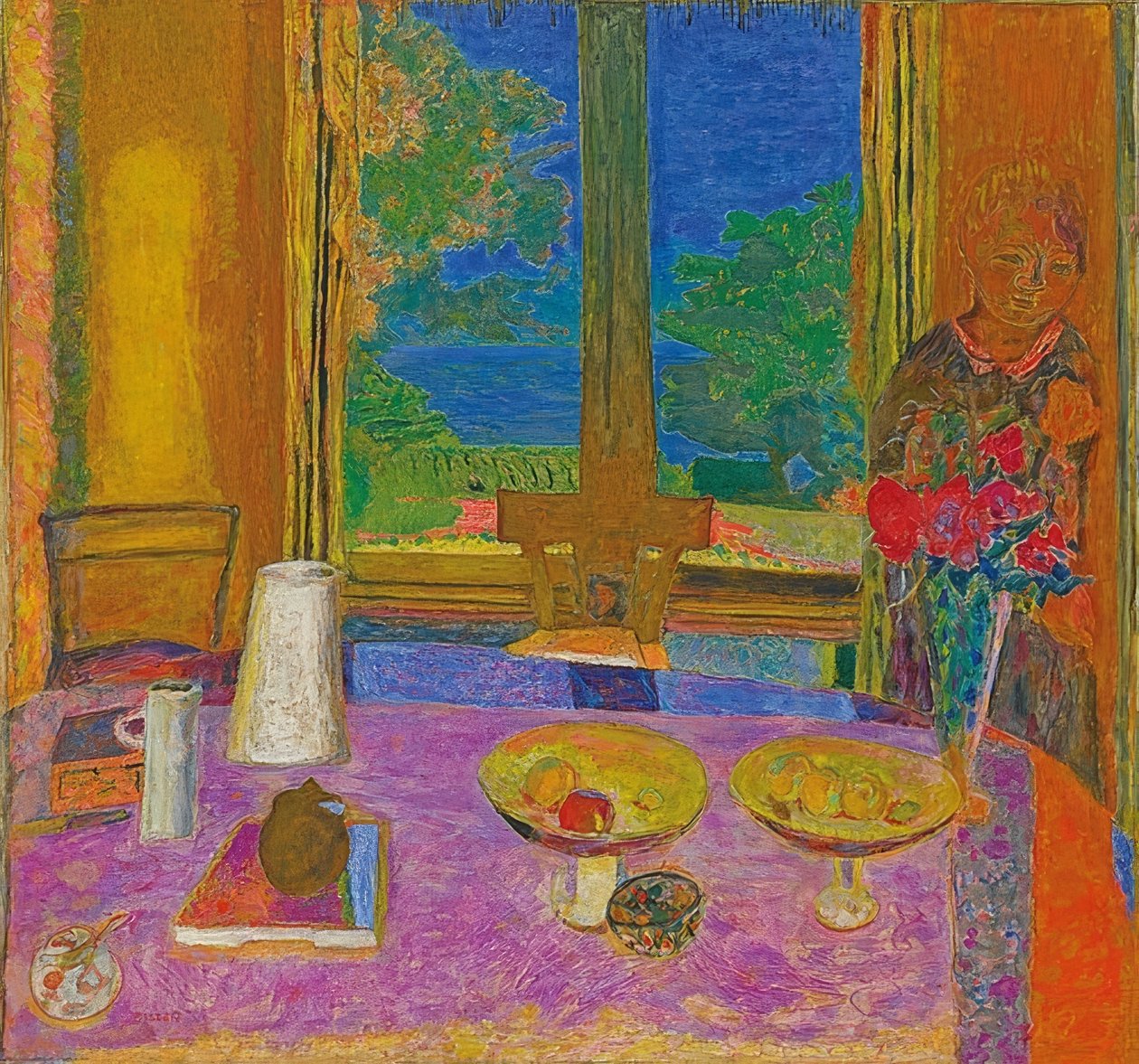 बगीचे में बड़ा भोजन कक्ष (Grande salle à manger sur le jardin)। 1934-1935 द्वारा पियरे बोनार्ड
