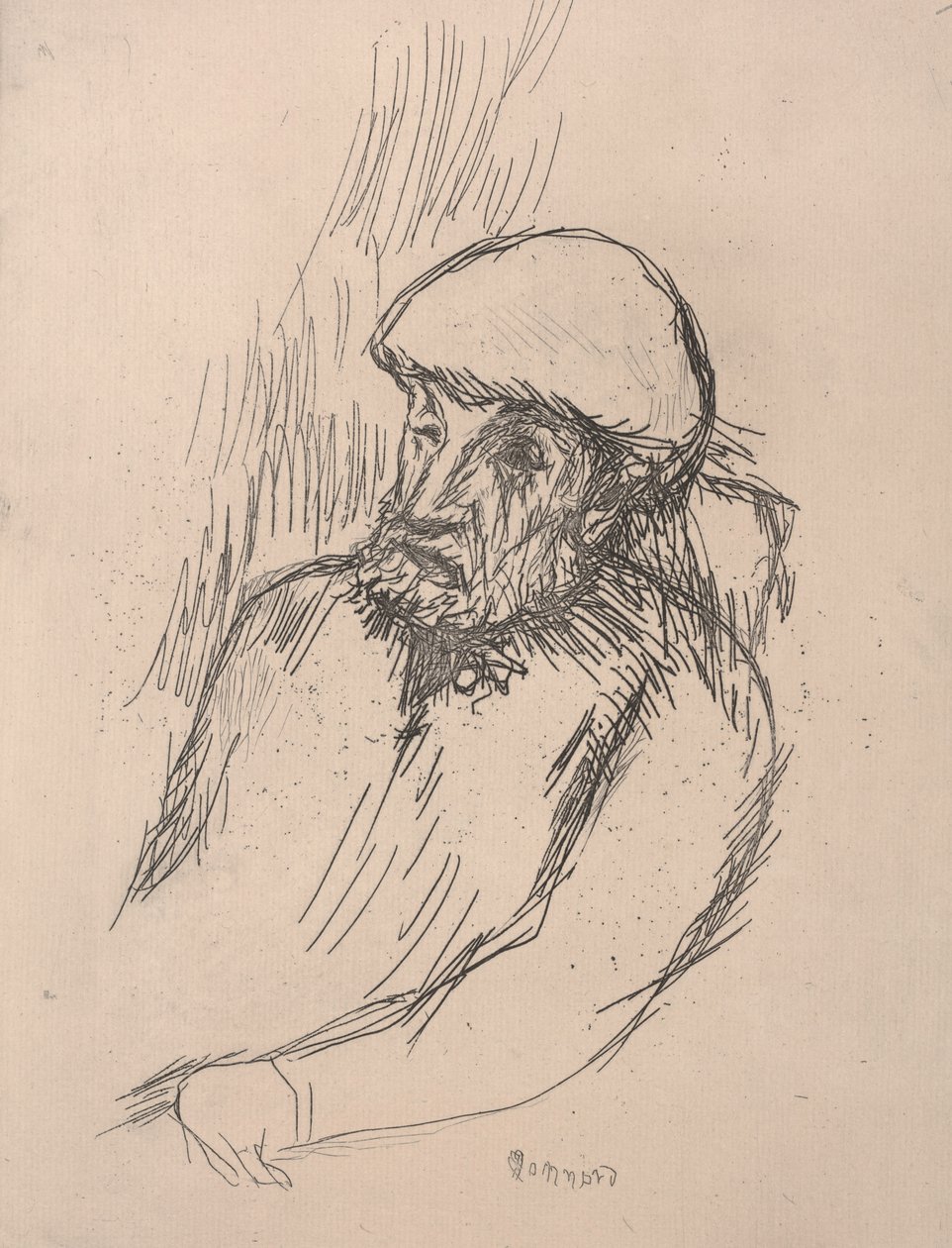 रेनॉयर का पोर्ट्रेट, c.1916 (नक़्क़ाशी) द्वारा पियरे बोनार्ड