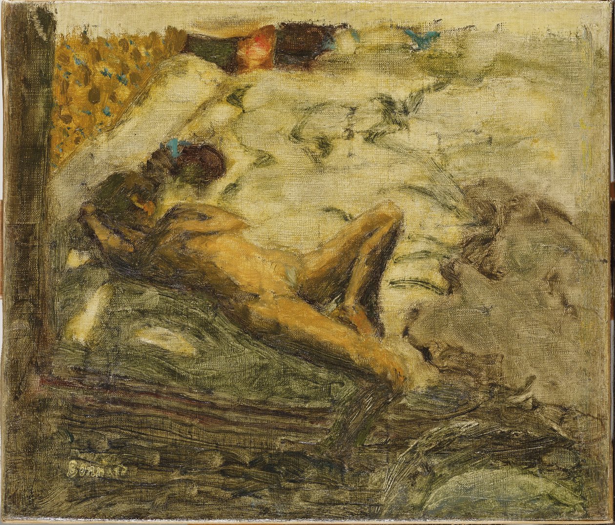 L&39;Indolente, c.1899 (कैनवास पर तेल) के लिए प्रारंभिक स्केच द्वारा पियरे बोनार्ड